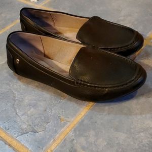 Leather black slip on 8 1/2